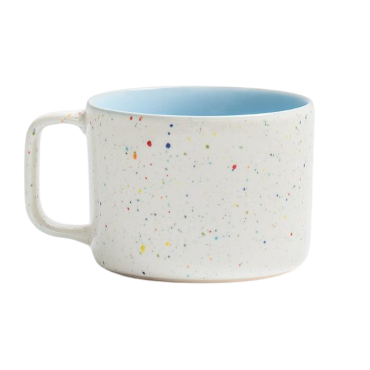 Keramik Tasse Breeze Party Weiß-Gelb - 450 ml | Egg Back Home