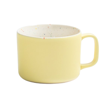 Primavera Ceramic Mug with Handle White-Purple I 2 Pieces