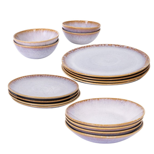 Amazonia Teller & Schalen Set Creme I 16 teiliges Set