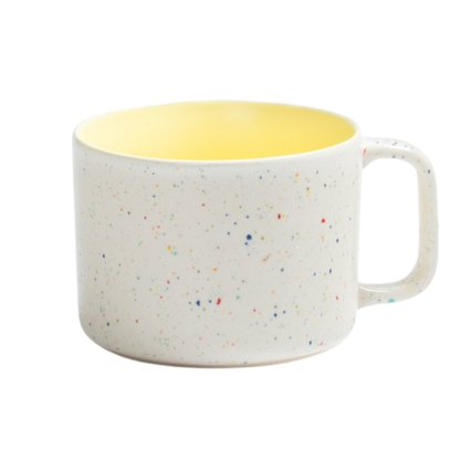 Keramik Tasse Breeze Party Weiß-Blau – 450 ml | Egg Back Home
