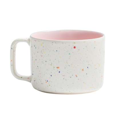 Keramik Tasse Breeze Party Weiß-Blau – 450 ml | Egg Back Home