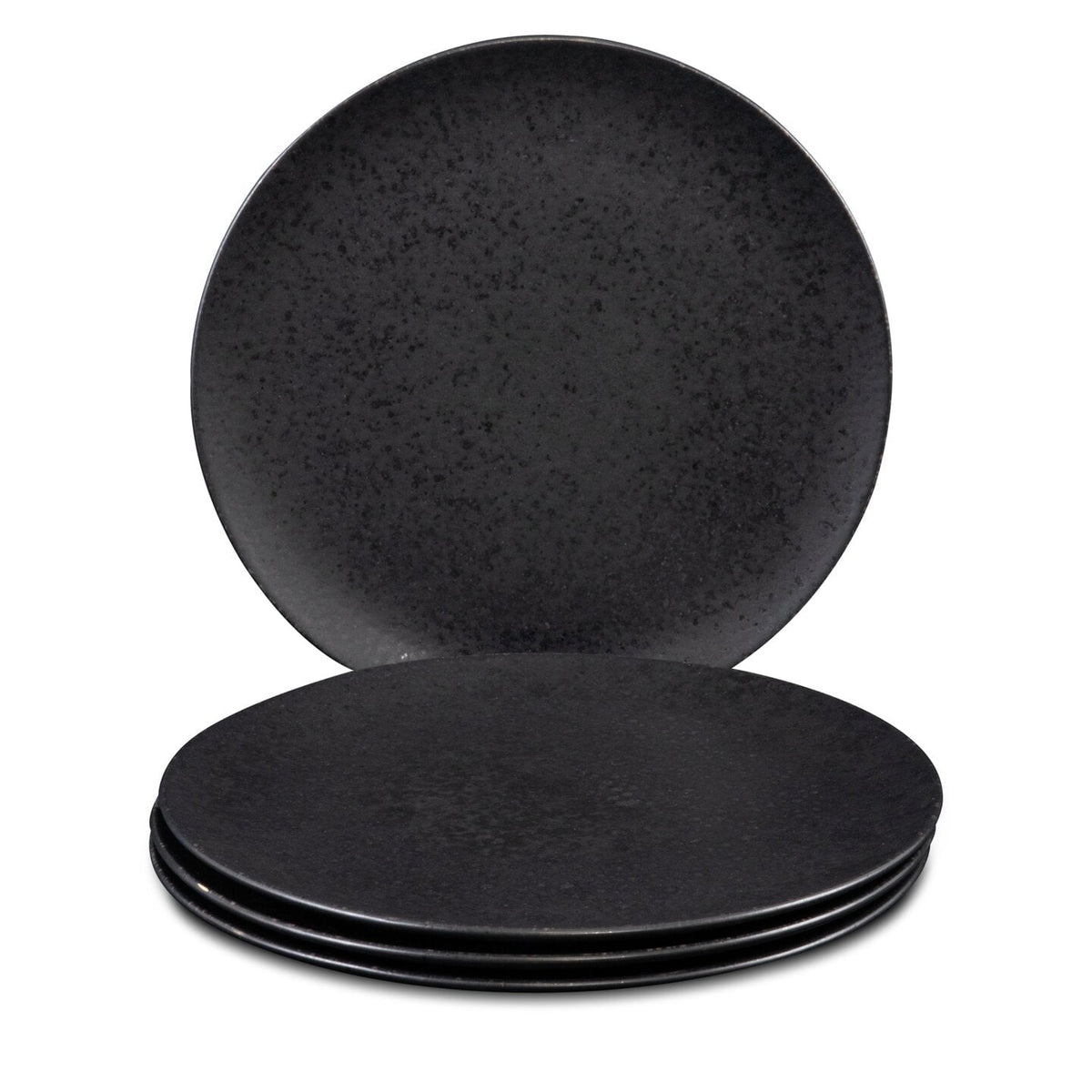 Black Stone Teller Set Schwarz I 12 teiliges Set