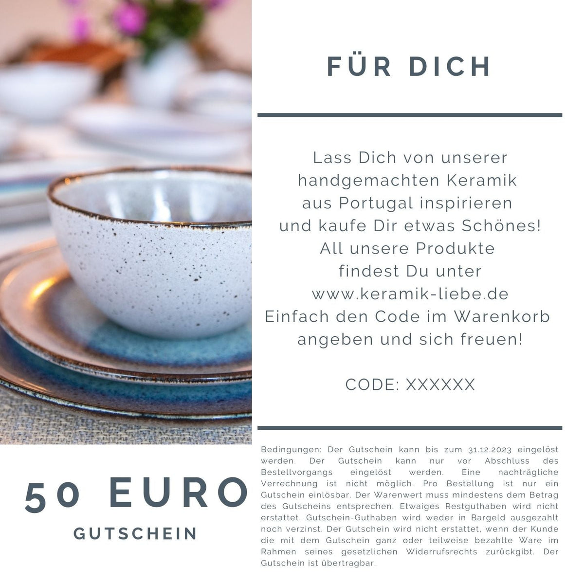 Geschenkgutschein E-Voucher 50 Euro