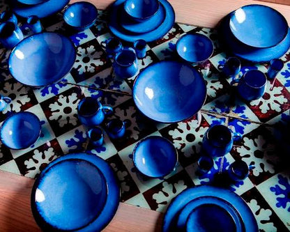 Amazonia Teller & Schalen Set Blau I 12 teiliges Set