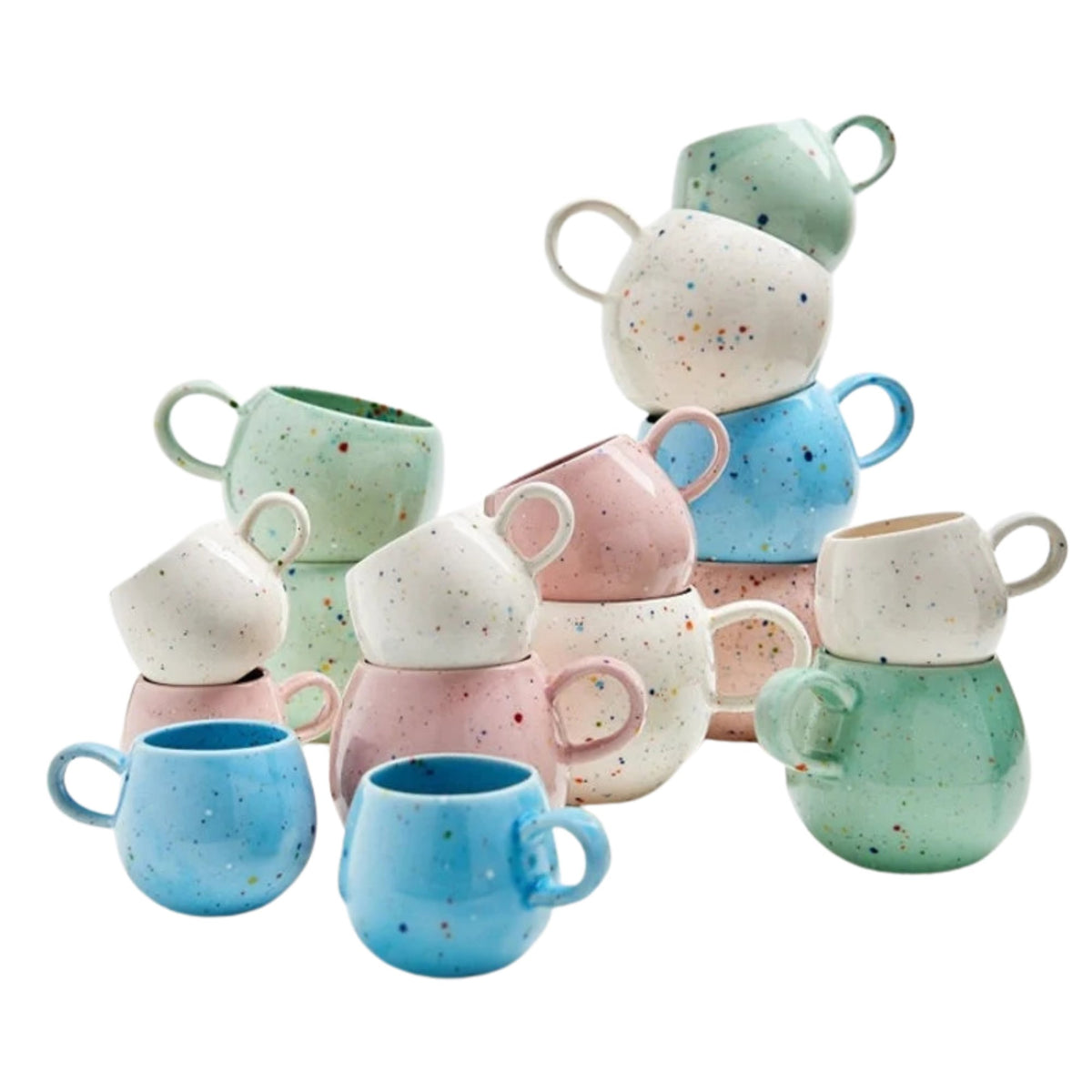 Primavera Keramik Tasse medium Blau