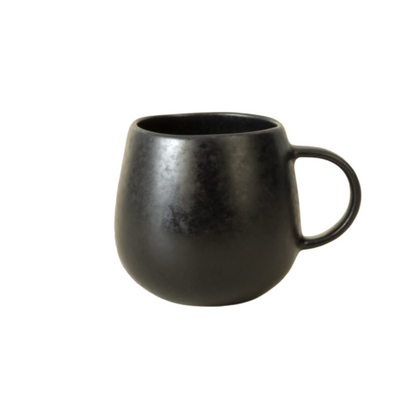 Black Stone Keramik Tasse groß Schwarz