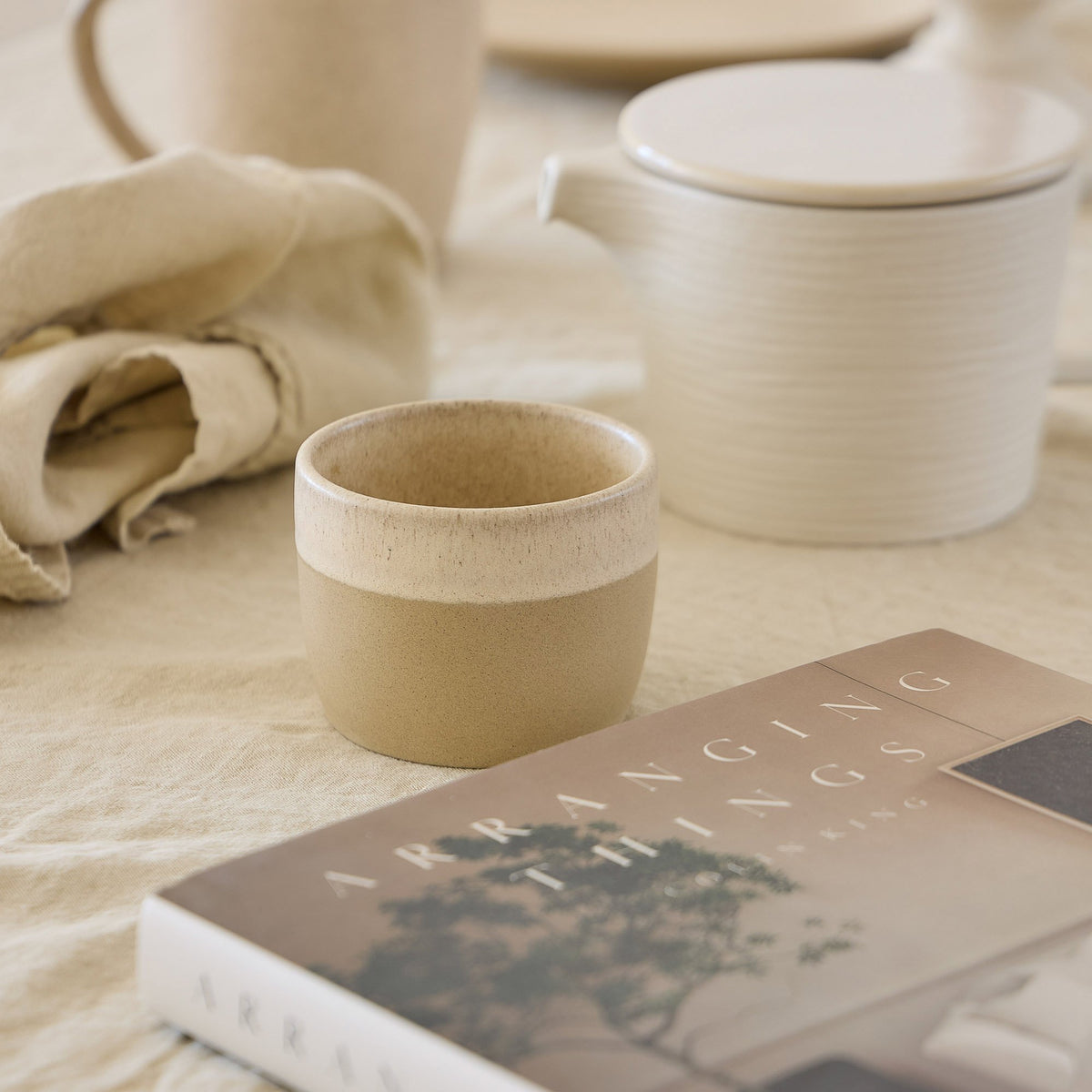 Areia Becher groß Creme