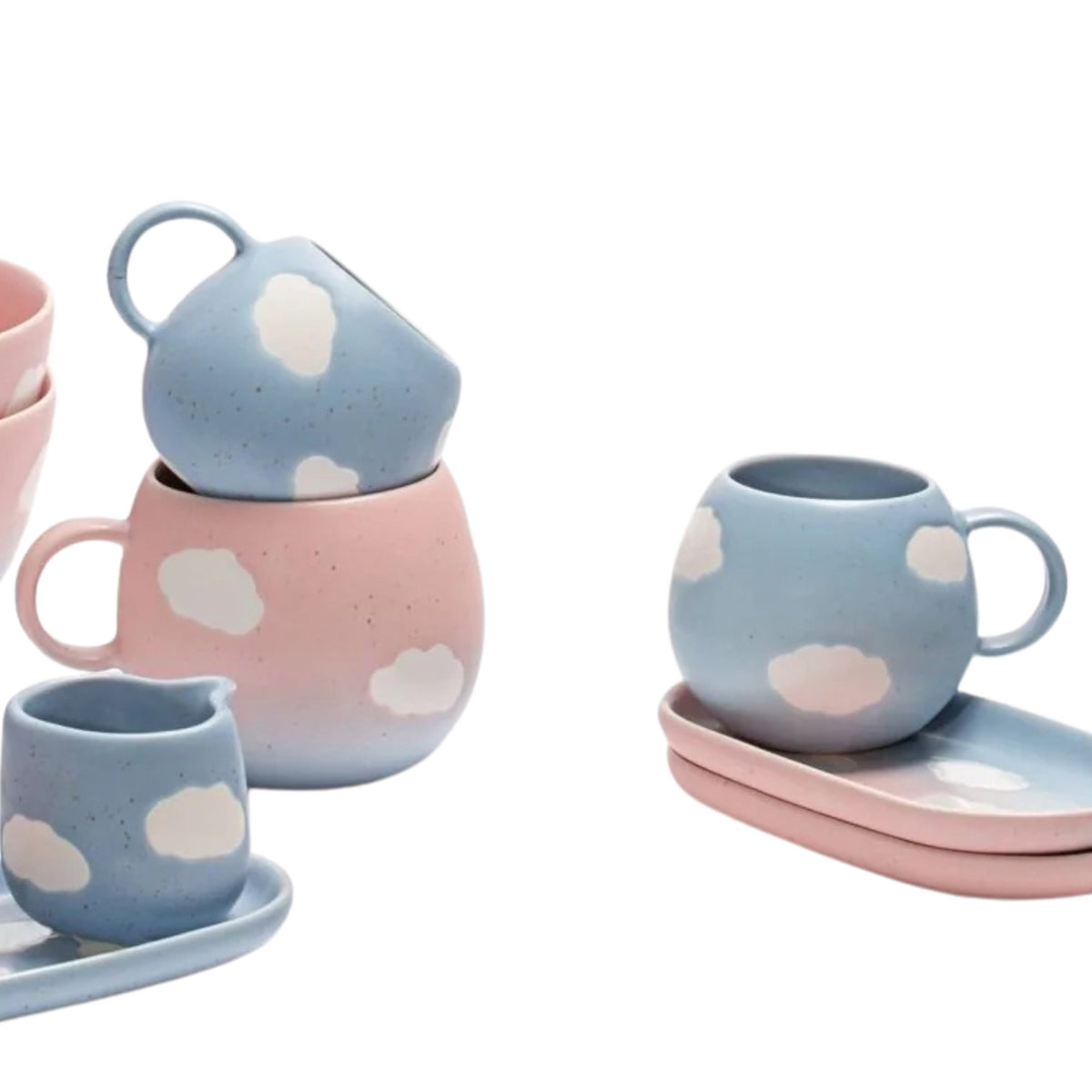 Porto Keramik Tasse groß Rosablau