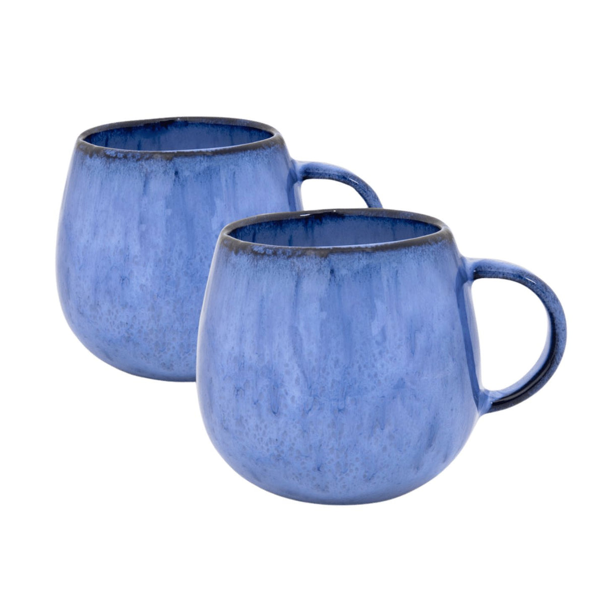 Amazonia Keramik Tasse groß Blau I 4 Stück