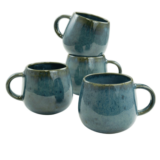 Amazonia Keramik Tasse groß Grün I 4 Stück