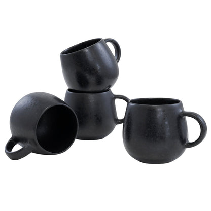 Black Stone Teller & Schalen & Tassen Set Schwarz I 20 teiliges Set