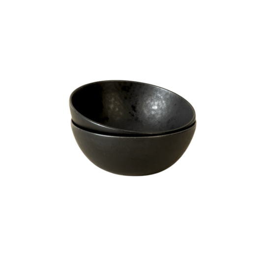 Black Stone Schale klein Schwarz I 4 Stück