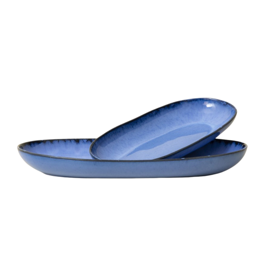 Amazonia Servierplatten Blau I 2 teiliges Set